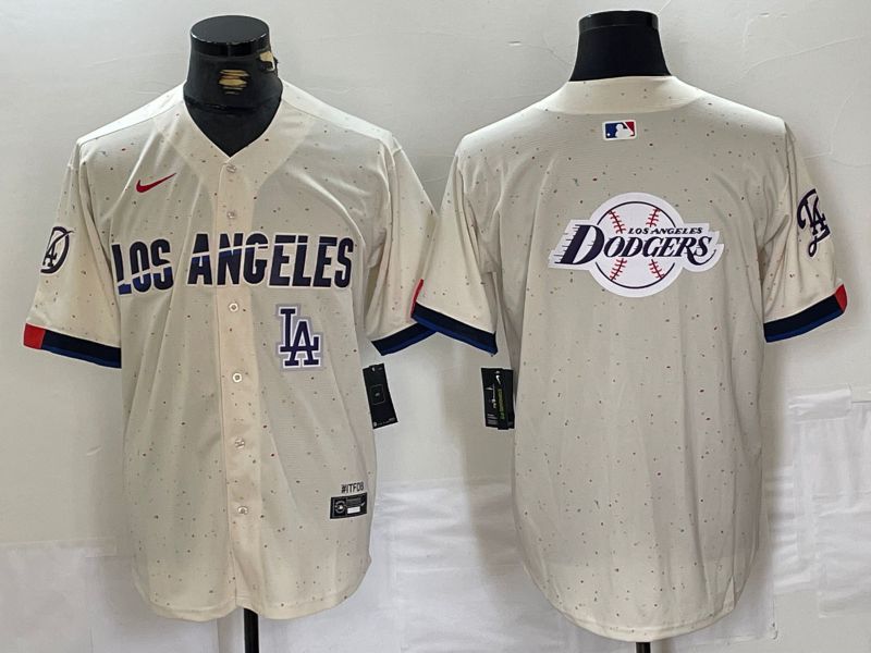 Men Los Angeles Dodgers Blank Cream Fashion Nike Game MLB Jersey style 10->los angeles dodgers->MLB Jersey